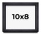 10x8 Shadow Box 1" Depth Black Picture Frame - UV Acrylic, Backing, Hanging Hardware